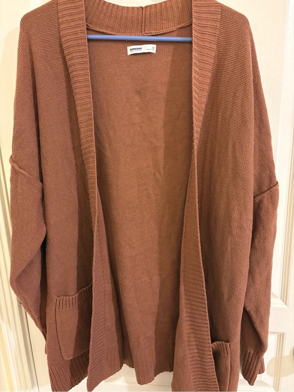 Sonoma Open-Front Cardigan in Rust